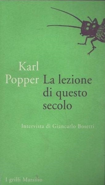 Copertina  La lezione di questo secolo : intervista di Giancarlo Bosetti