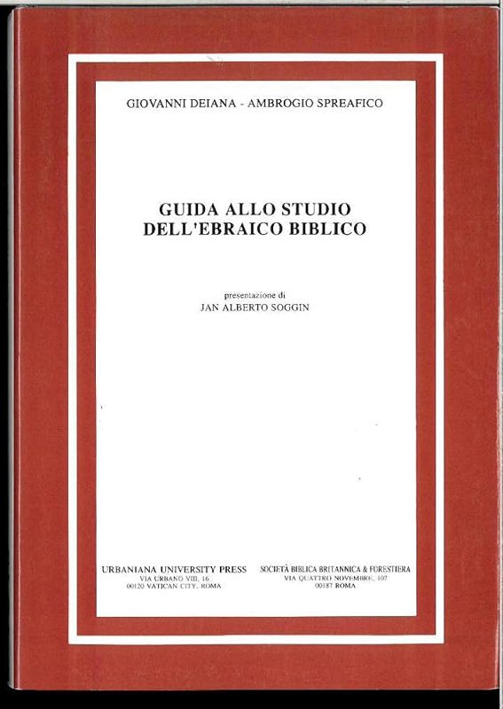 Copertina  Guida allo studio dell'ebraico biblico